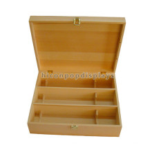 Custom Wine Store Retailing Sicherheit Lagerung Sperren Bambus Woodcraft 3-Slotted Weinflasche Display Box